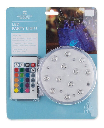 Luz Led Sumergible Rgb Control Remoto Jacuzzi Pileta Jarrón