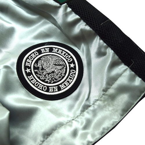 Imagen 4 de 4 de Short Box Kickbox Muay Thai Mexmob Plateado Envio Gratis