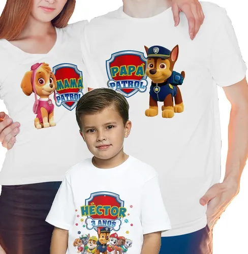 Kit Especial Playeras Familiares Personalizadas Paw Patrol |