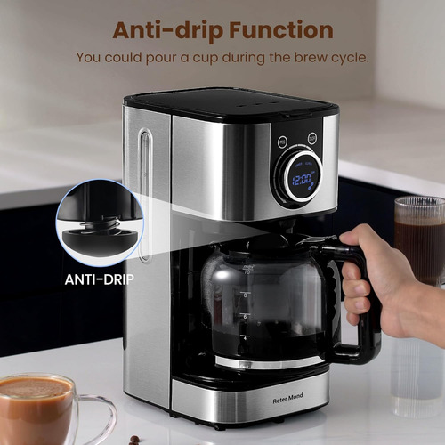 Cafetera Programable De 10 Tazas Cafetera Mantener Cali...
