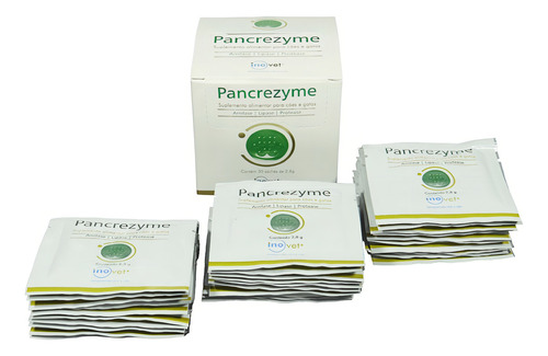 Kit 4 Pancrezyme P/ Cães E Gatos 2,8g C/ 30 Sachê- Inovet