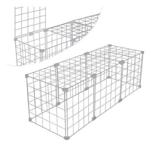 Gaiola Porquinho Da Índia 30x90x30 Cercado Aramado Com Teto