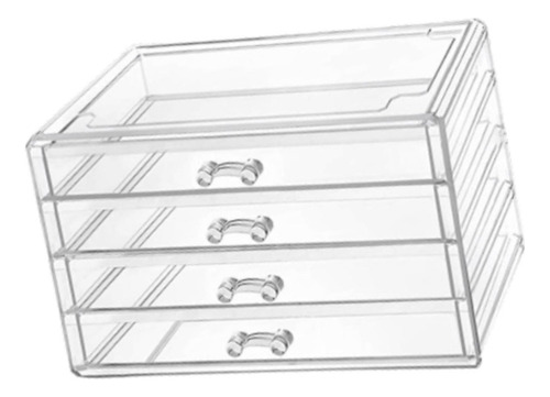 / Cajón Organizador De Acrílico Transparente, De 4 Niveles