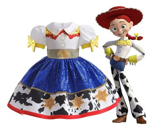 Vestido De Princesa Jessie De Toy Story Para Niña, Vestido