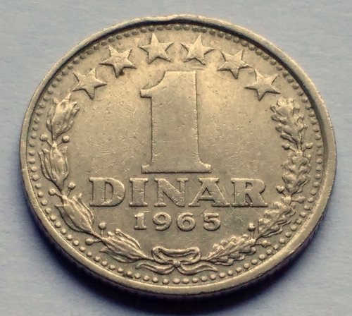 Moneda De Yugoslavia, 1 Dinar 1965.