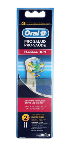 Refil Escova Dental Eletrica Oral-b Flossaction - 2 Unidades