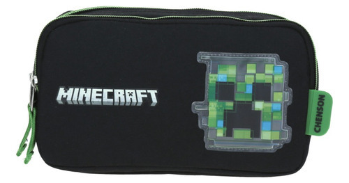 Capa escolar Chenson Minecraft Creeper Mc65726-3, cor preta, MC65630-g