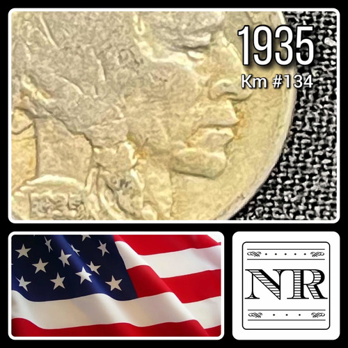 Imagen 1 de 4 de Estados Unidos - 5 Cents - Año 1935 - Km #134 - Buffalo