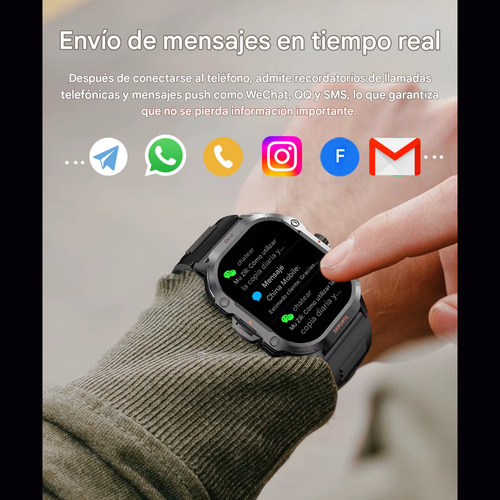 Smartwatch Hk24 Reloj Inteligente Militar Amoled Negro