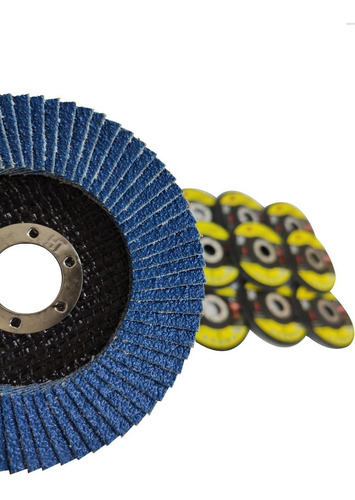 Imagem 9 de 9 de Kit 10 Disco Lixa Flap Grao 60 115x22 Lixadeira 4.1/2 X 7/8