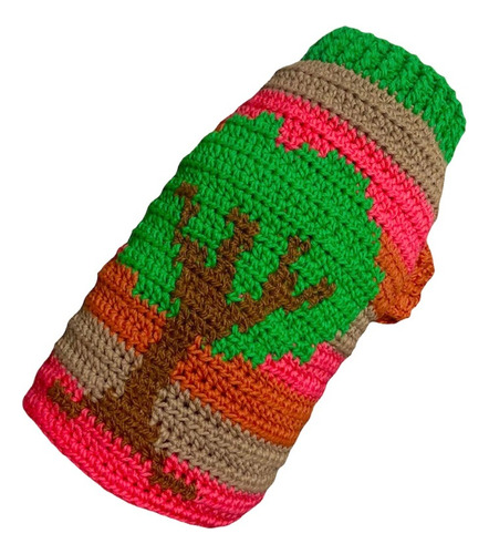 Sweater, Abrigo Para Perro Tejido A Crochet Modelo Árbol S