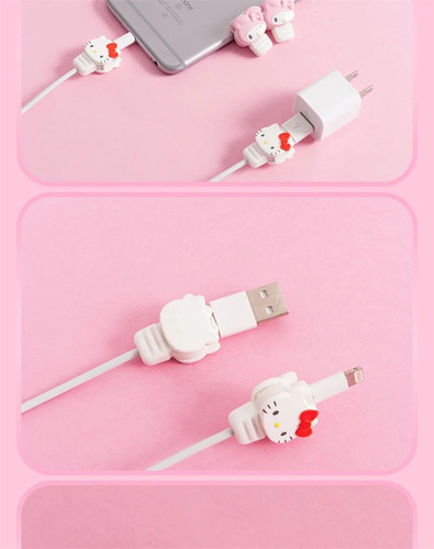 Funda Protectora De Cable Hello Kitty Sanrio Antirotura