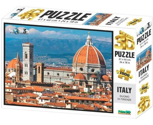 Prime 3d - Duomo De Florencia - 1000 Piezas - 61 X 46 Cm -