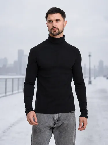 Camisa Manga Longa Cacharrel Masculino Gola Alta Canelado