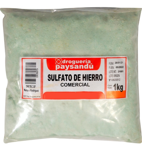 Sulfato De Hierro - 1 Kg