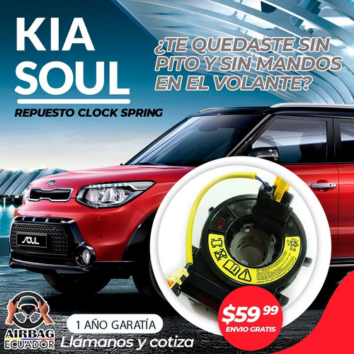 Kia Soul Cinta Clock Spring Airbag  Recupera El Pito  