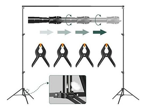 Emart Air Cushioned Backdrop Stand, 10 X 10 Pies Heavy Duty