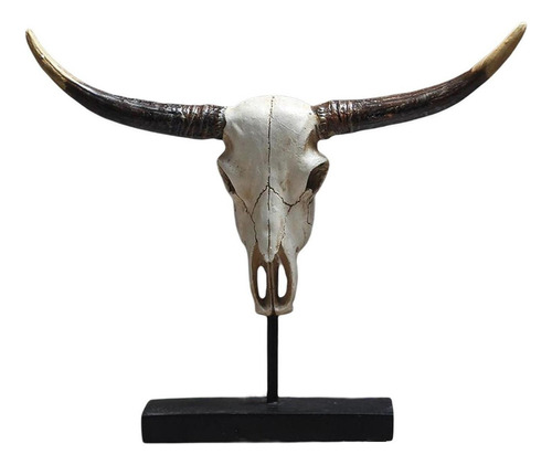 Nihay Escultura Chic Bull Skull De Poliresina Con Forma De