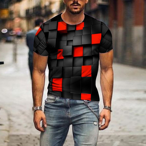 Camiseta Unisex Con Estampado 3d Blusa Diaria For Hombre O