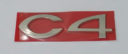 Imagem 2 de 4 de Kit Emblema Letreiro Citroen + C4 Cromados Até 2012 - 2 Pçs
