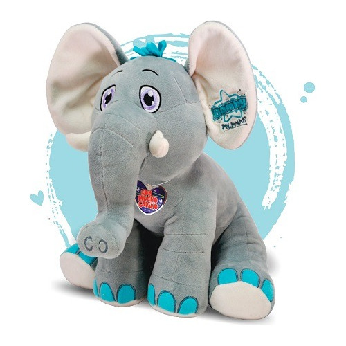 Peluche Elefante Bomby Gris Pelanas Original