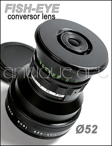 A64 Lente Ojo De Pez Spiratone Ø52mm 55mm Fish Eye Conversor (Usado)