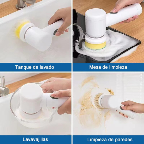 Cepillo Electrico De Limpieza Recargable For Baño Y Cocina