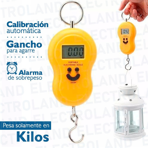Balanza Digital Portatil De Viaje Pesar Valija 50kg Luz Led
