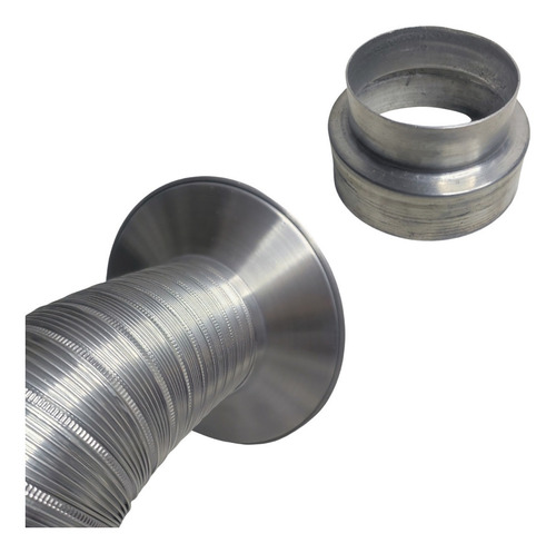Aro Duto De Exaustão + Redutor Chaminé 100mm P/ Aquecedores