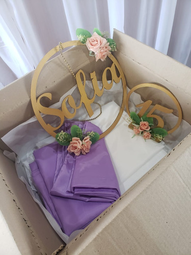 Cortina Personalizada Para Fiesta De 15 Años - Sofía