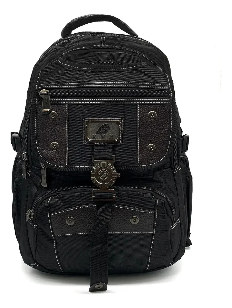 Mochila Lona Reforçada Para Notebook Mochila Para Notebook Preta Lona Lisa