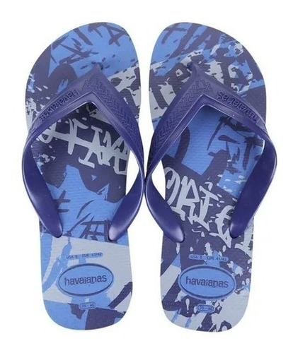 Ojotas Havaianas Top Max Street Azul Hombre Original Envio