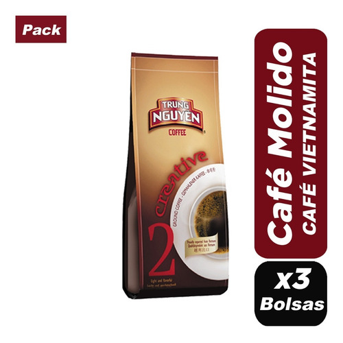 Café Molido Vietnamita Creative 2 Pack 3 X250g Trung Nguyen