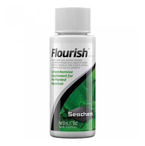 Carbono Líquido Para Planta De Aquário Seachem Flourish 50ml