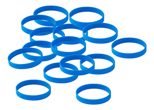 4 X 15pcs / Lot Muñequeras De Goma Deportiva Elástica Azul