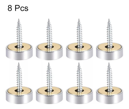 8 Tornillo For Espejo Con Tapa Decorativa 18mm D. 3.5x25mm