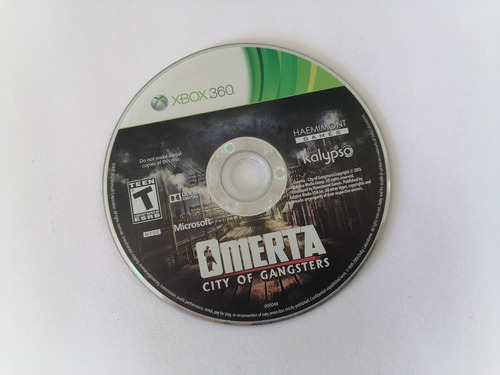 Omerta City Of Gansters Xbox 360