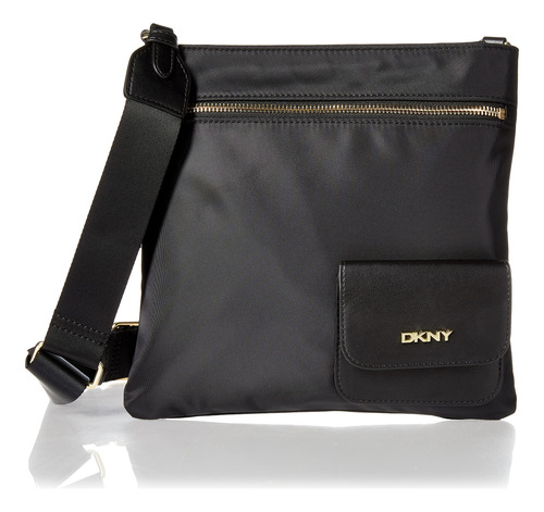 Dkny Bolso Cruzado Multiusos Para Uso Diario, Dorado (blk/g.