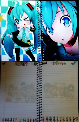 Vocaloid Miku Libreta De Dibujo Pasta Dura