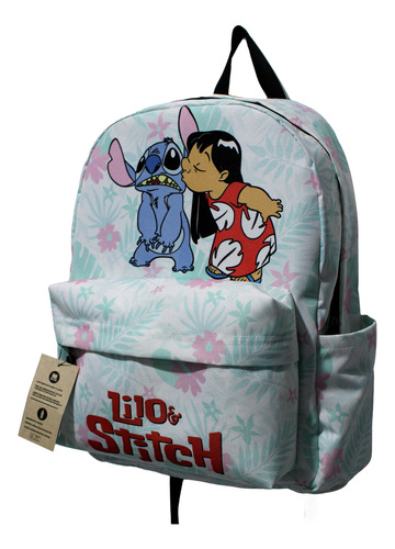 Mochila Vans Lilo & Stitch Old Skool Original Blanco Floreado