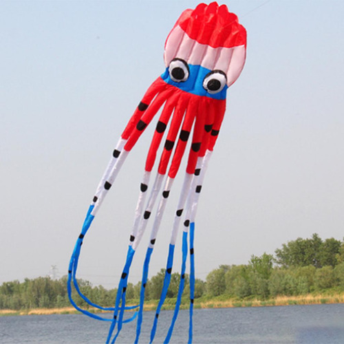 Cometa De Pulpo De 8 M, Fácil De Volar, Juguetes Rojo