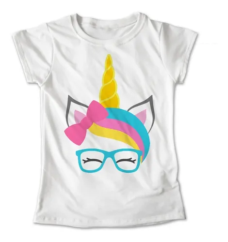Blusa Unicornio Colores Playera Cuerno Lentes 425 Cuotas sin