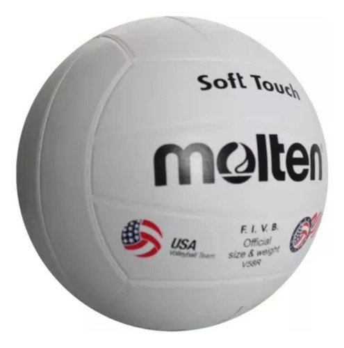 Paquete De 20 Balones Voleibol Molten V58r Hule Natural Blanco