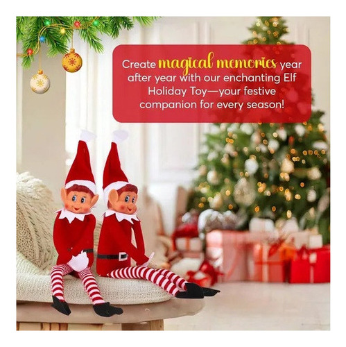 2pc Muñeco Peluche Para Niño Travieso, Elfo Navideño 2024