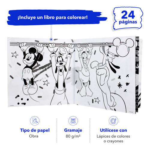 Libro Para Colorear Con 1001 Stickers Mickey