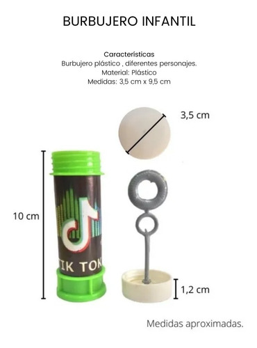 Imagen 4 de 10 de Burbujero Infantil X 1 - Burbujas Burbu Locas Souvenir