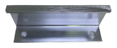 Jaladera De Perfil L Para Canto Color Aluminio Cepillado 8cm
