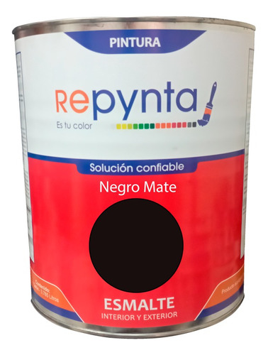 Esmlte Negro Mate Galón Repynta