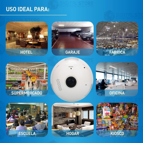 Camara Espia Ip Wifi Mini Seguridad Inalambrica Foco Lampara