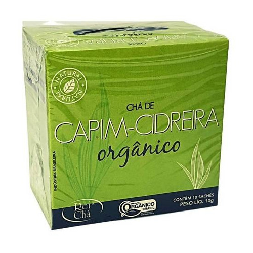 Capim Cidreira Chá Orgânico Das Folhas Campo Verde 10 Sachês